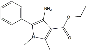 4-(Ethoxycarbonyl)-5-methyl-1-methyl-2-phenyl-3-amino-1H-pyrrole Struktur
