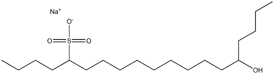 15-Hydroxynonadecane-5-sulfonic acid sodium salt Struktur