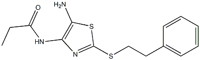 N-[5-Amino-2-[(2-phenylethyl)thio]thiazol-4-yl]propanamide Struktur