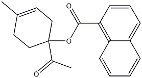1-Naphthoic acid 1-acetyl-4-methyl-3-cyclohexenyl ester Struktur