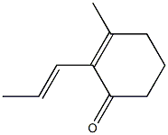 3-Methyl-2-[(Z)-1-propenyl]-2-cyclohexen-1-one Struktur