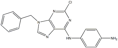 9-Benzyl-2-chloro-6-(4-aminophenylamino)-9H-purine Structure
