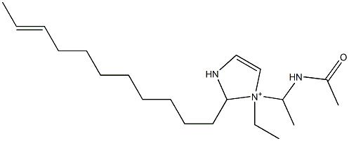 1-[1-(Acetylamino)ethyl]-1-ethyl-2-(9-undecenyl)-4-imidazoline-1-ium Struktur