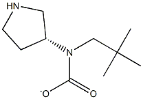 (R)-tert-ButylPyrrolidin-3-ylmethylcarbamate Struktur