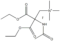 2-Acetylamino-3-ethoxy-2-(ethoxycarbonyl)-N,N,N-trimethyl-3-oxo-1-propanaminium Iodide Struktur