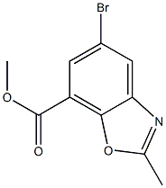 5-Bromo-7-(methoxycarbonyl)-2-methyl-1,3-benzoxazole Struktur