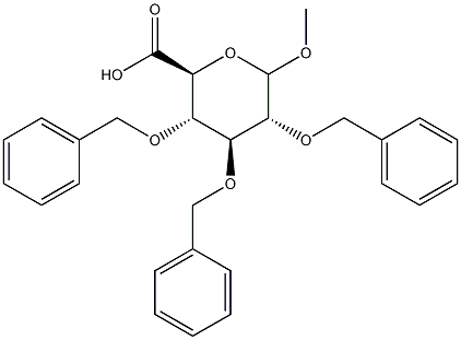 2,3,4-Tri-O-benzyl-D-glucuronide methyl ester Structure