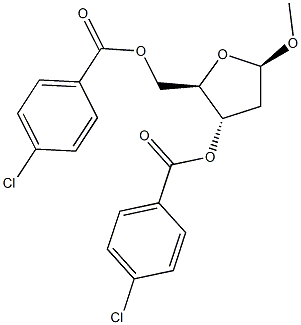 Methyl 3,5-di-O-(p-chlorobenzoyl)-2-deoxy-b-D-ribofuranoside