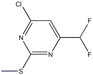4-chloro-6-(difluoromethyl)-2-methylthiopyrimidine Struktur