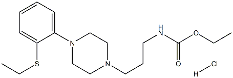 ETHYL 3-{4-[2-(ETHYLSULFANYL)PHENYL]-1-PIPERAZINYL}PROPYLCARBAMATE HYDROCHLORIDE Struktur