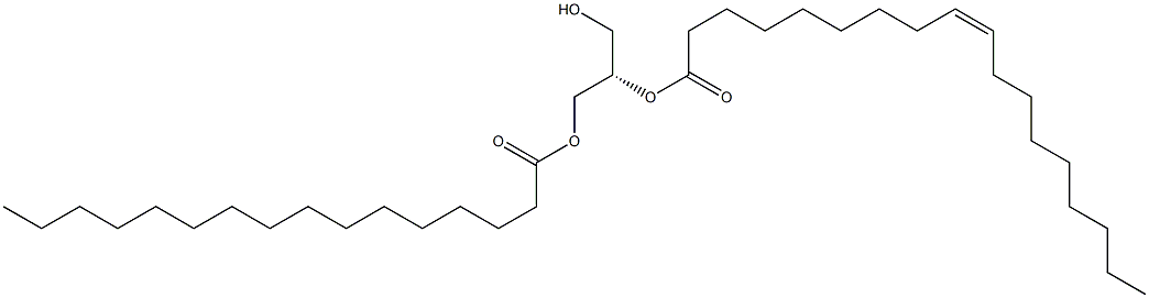 1-hexadecanoyl-2-(9Z-octadecenoyl)-sn-glycerol Struktur