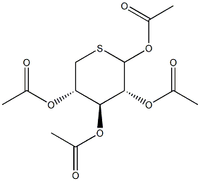 1,2,3,4-tetra-O-acetyl-5-thioxylopyranose Struktur