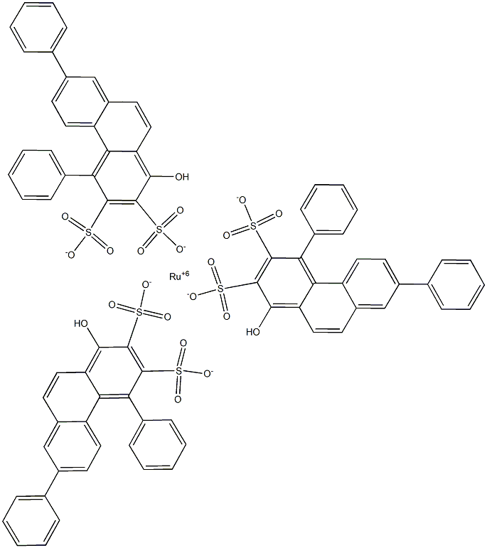 ruthenium tris(4,7-diphenyphenanthrolyldisulfonate) Struktur