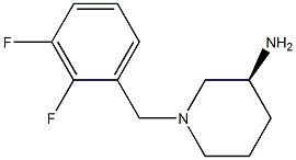 (3S)-1-(2,3-difluorobenzyl)piperidin-3-amine Struktur