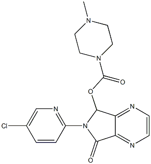 6-(5-CHLOROPYRIDINE-2-YL)5-(4-METHYLPIPERAZINE-1YL)
CARBONYLOXY-7-OXO-6,7-DIHYFRO-5H-PYRROLO [3,4-B]PYRAZINE Struktur