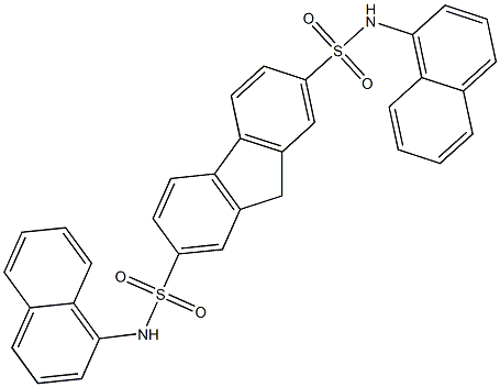 N2,N7-di(1-naphthyl)-9H-2,7-fluorenedisulfonamide Structure