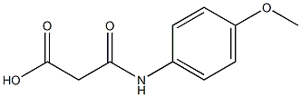 3-(4-methoxyanilino)-3-oxopropanoic acid Struktur