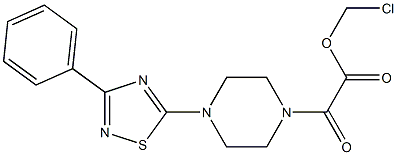chloromethyl 2-oxo-2-[4-(3-phenyl-1,2,4-thiadiazol-5-yl)piperazino]acetate Struktur