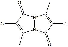 2,6-dichloro-3,7-dimethyl-1H,5H-pyrazolo[1,2-a]pyrazole-1,5-dione Struktur