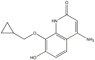4-Amino-8-cyclopropylmethoxy-7-hydroxy-1H-quinolin-2-one Struktur