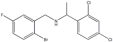 [(2-bromo-5-fluorophenyl)methyl][1-(2,4-dichlorophenyl)ethyl]amine Structure