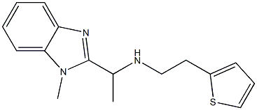 [1-(1-methyl-1H-1,3-benzodiazol-2-yl)ethyl][2-(thiophen-2-yl)ethyl]amine Struktur