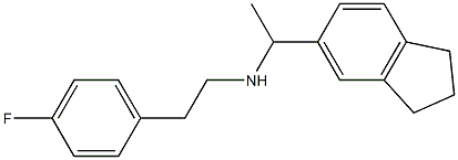 [1-(2,3-dihydro-1H-inden-5-yl)ethyl][2-(4-fluorophenyl)ethyl]amine Struktur