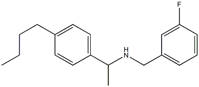 [1-(4-butylphenyl)ethyl][(3-fluorophenyl)methyl]amine Struktur