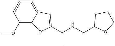 [1-(7-methoxy-1-benzofuran-2-yl)ethyl](oxolan-2-ylmethyl)amine Struktur