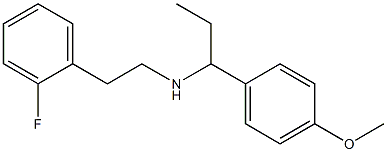 [2-(2-fluorophenyl)ethyl][1-(4-methoxyphenyl)propyl]amine Struktur