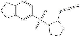 1-(2,3-dihydro-1H-indene-5-sulfonyl)-2-isocyanatopyrrolidine Struktur
