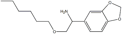 1-(2H-1,3-benzodioxol-5-yl)-2-(hexyloxy)ethan-1-amine Struktur
