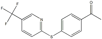 1-(4-{[5-(trifluoromethyl)pyridin-2-yl]sulfanyl}phenyl)ethan-1-one Struktur