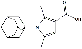 1-(adamantan-1-yl)-2,5-dimethyl-1H-pyrrole-3-carboxylic acid Struktur