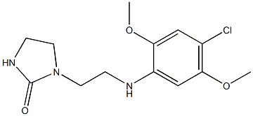 1-{2-[(4-chloro-2,5-dimethoxyphenyl)amino]ethyl}imidazolidin-2-one Struktur