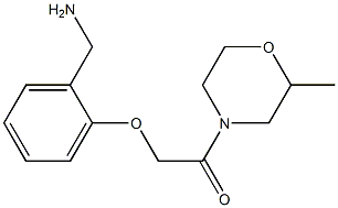 1-{2-[2-(2-methylmorpholin-4-yl)-2-oxoethoxy]phenyl}methanamine Struktur