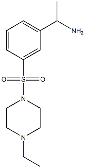1-{3-[(4-ethylpiperazine-1-)sulfonyl]phenyl}ethan-1-amine Structure