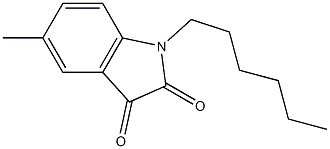 1-hexyl-5-methyl-2,3-dihydro-1H-indole-2,3-dione Struktur