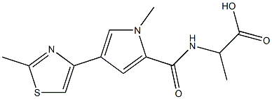 2-({[1-methyl-4-(2-methyl-1,3-thiazol-4-yl)-1H-pyrrol-2-yl]carbonyl}amino)propanoic acid Struktur