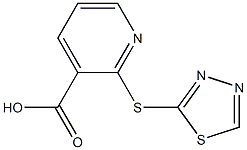 2-(1,3,4-thiadiazol-2-ylsulfanyl)pyridine-3-carboxylic acid Struktur