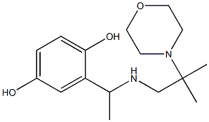 2-(1-{[2-methyl-2-(morpholin-4-yl)propyl]amino}ethyl)benzene-1,4-diol Struktur