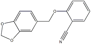 2-(2H-1,3-benzodioxol-5-ylmethoxy)benzonitrile Struktur
