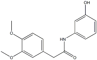 2-(3,4-dimethoxyphenyl)-N-(3-hydroxyphenyl)acetamide Struktur