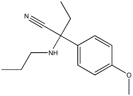 2-(4-methoxyphenyl)-2-(propylamino)butanenitrile Struktur