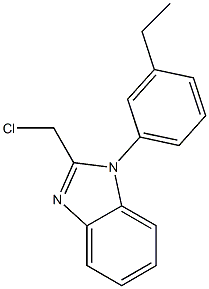 2-(chloromethyl)-1-(3-ethylphenyl)-1H-1,3-benzodiazole Struktur