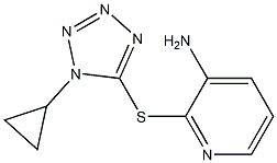 2-[(1-cyclopropyl-1H-1,2,3,4-tetrazol-5-yl)sulfanyl]pyridin-3-amine Structure