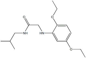 2-[(2,5-diethoxyphenyl)amino]-N-(2-methylpropyl)acetamide Struktur