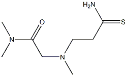 2-[(2-carbamothioylethyl)(methyl)amino]-N,N-dimethylacetamide Struktur