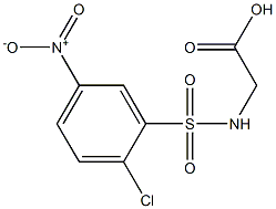 2-[(2-chloro-5-nitrobenzene)sulfonamido]acetic acid Struktur