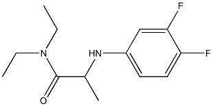 2-[(3,4-difluorophenyl)amino]-N,N-diethylpropanamide Struktur